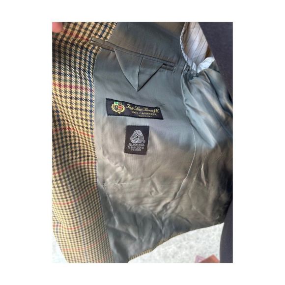 SOLD Vintage | 80s Paulo Gucci 100% Cashmere Blazer Sportcoat Houndstooth - Picture 5 of 16